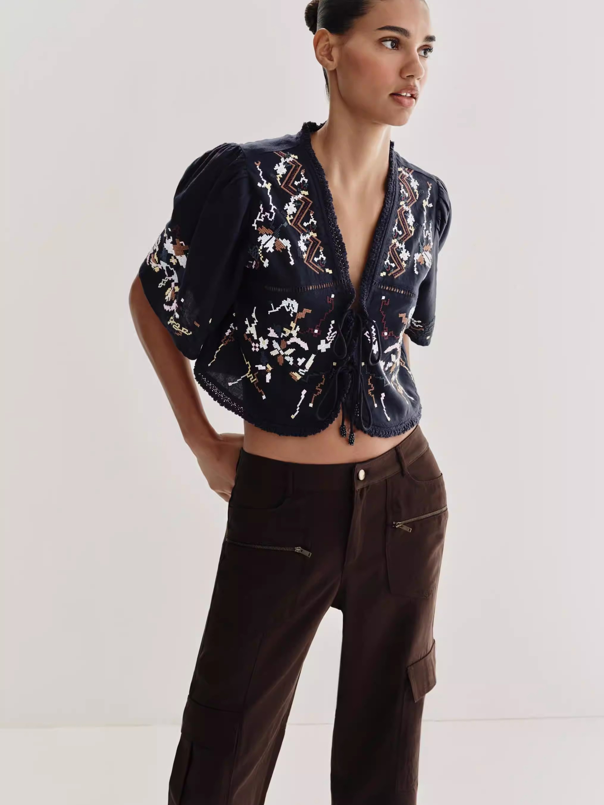 New Ethnic Fashion - Nouveau haut d'été pour femmes, ample,