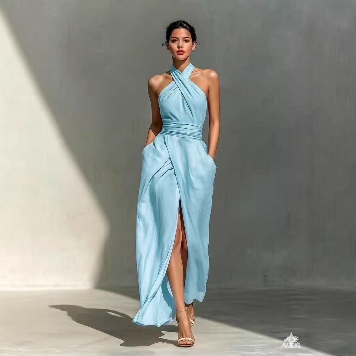 Ethnic Fashion Design - Robe longue bohème chic à fente
