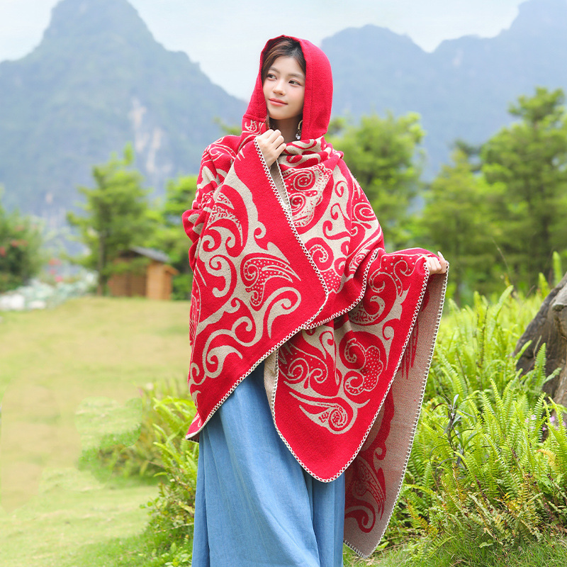 Nouveau châle à capuche pour f - Go Ethnic Fashion avis et prix